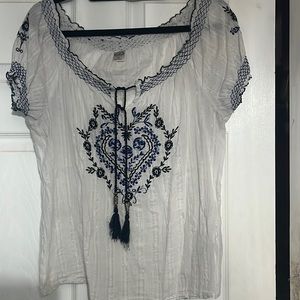 Boho embroidered top….excellent condition
